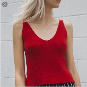 Brandy Melville Red Tank Top